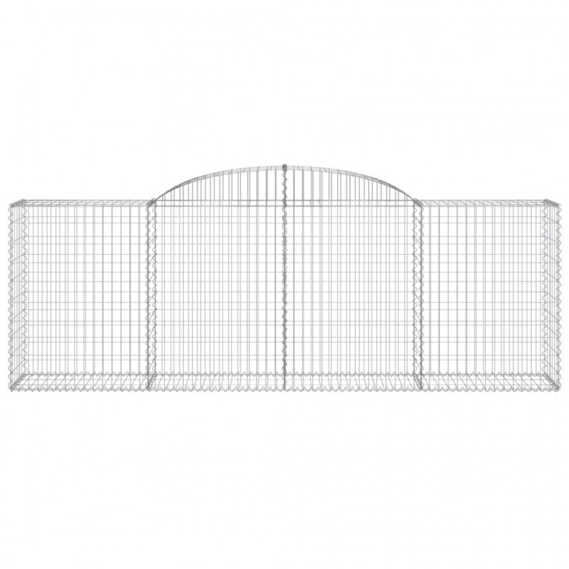 Kosze gabionowe, 11 szt, 300x50x100/120cm, galwanizowane żelazo