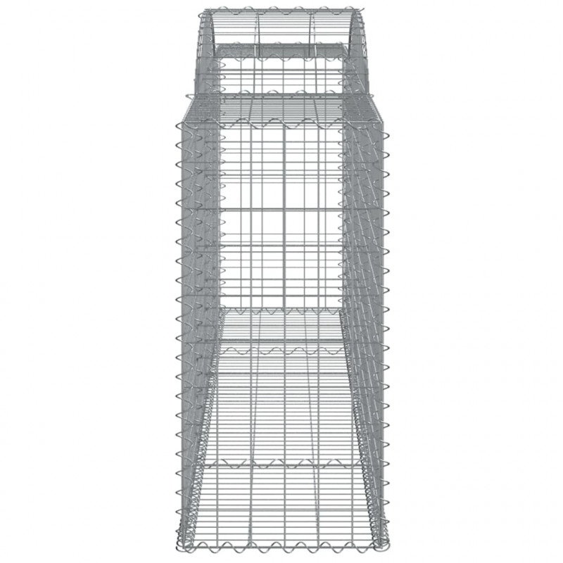Kosze gabionowe, 11 szt, 300x50x100/120cm, galwanizowane żelazo