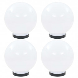 Lampy ogrodowe LED, 4 szt., kuliste, 20 cm, PMMA