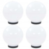 Lampy ogrodowe LED, 4 szt., kuliste, 20 cm, PMMA