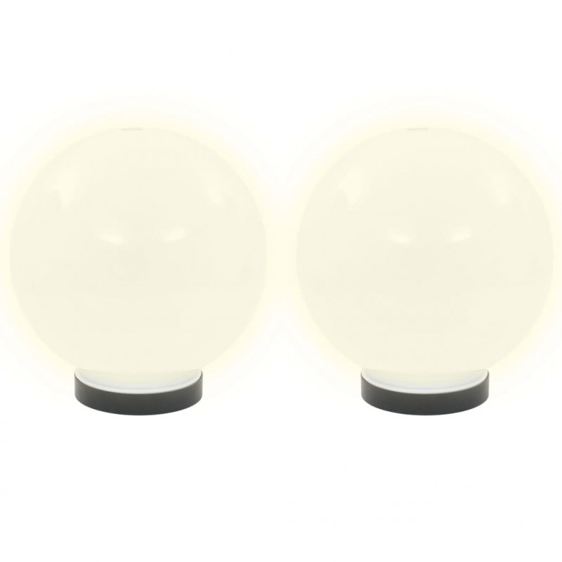 Lampy ogrodowe LED, 4 szt., kuliste, 20 cm, PMMA