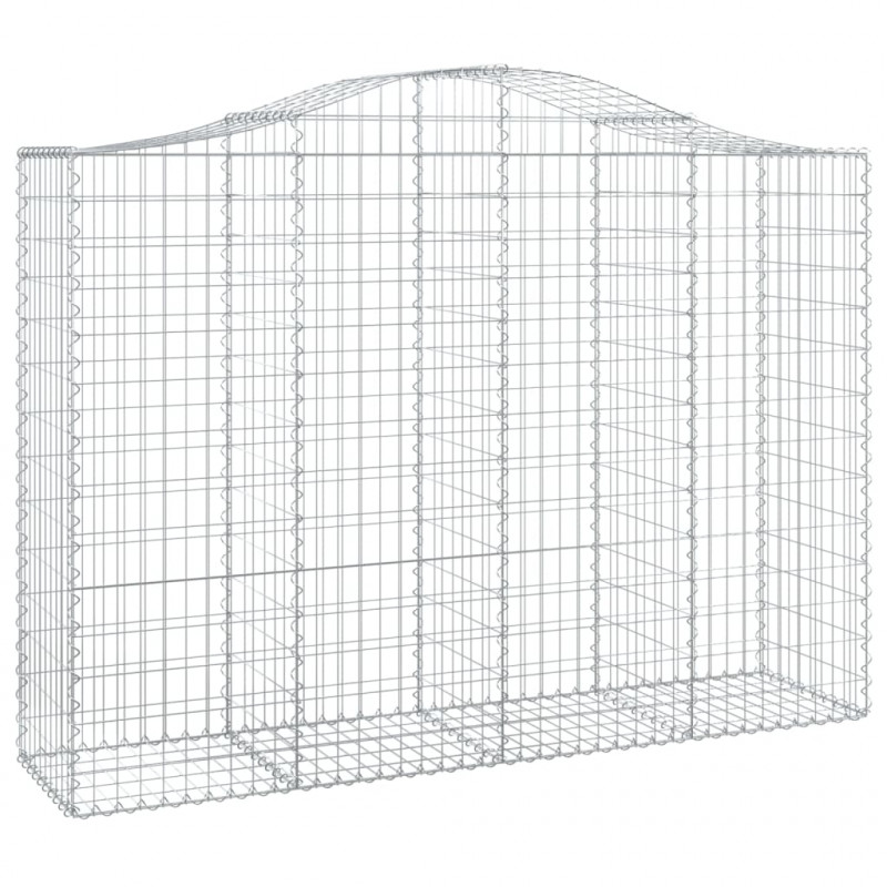 Kosze gabionowe, 9 szt, 200x50x140/160 cm, galwanizowane żelazo