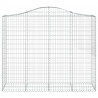 Kosze gabionowe, 6 szt, 200x50x160/180 cm, galwanizowane żelazo