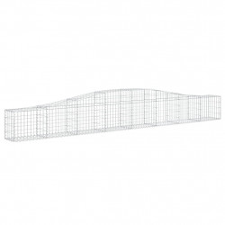 Kosze gabionowe, 6 szt, 400x30x40/60 cm, galwanizowane żelazo