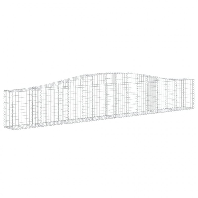 Kosze gabionowe, 5 szt, 400x30x60/80 cm, galwanizowane żelazo