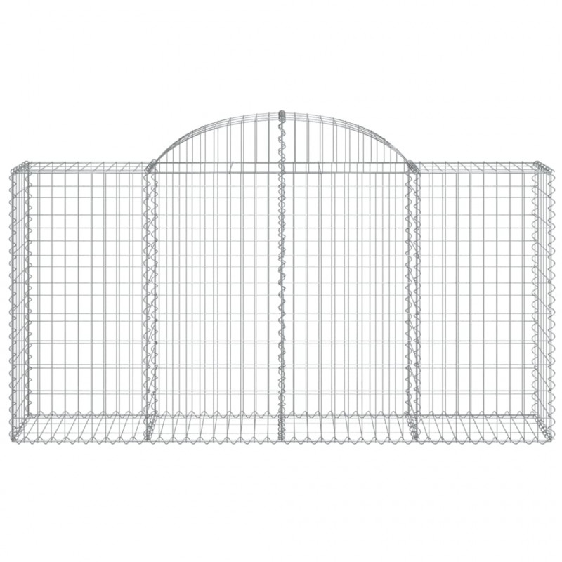 Kosze gabionowe, 13 szt, 200x50x100/120cm, galwanizowane żelazo