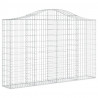 Kosze gabionowe, 8 szt, 200x30x120/140 cm, galwanizowane żelazo