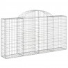 Kosze gabionowe, 10 szt, 200x30x100/120cm, galwanizowane żelazo