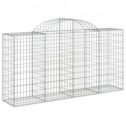 Kosze gabionowe, 15 szt, 200x50x100/120cm, galwanizowane żelazo