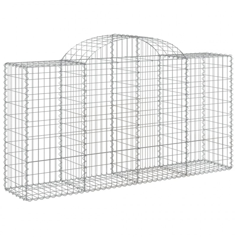 Kosze gabionowe, 15 szt, 200x50x100/120cm, galwanizowane żelazo