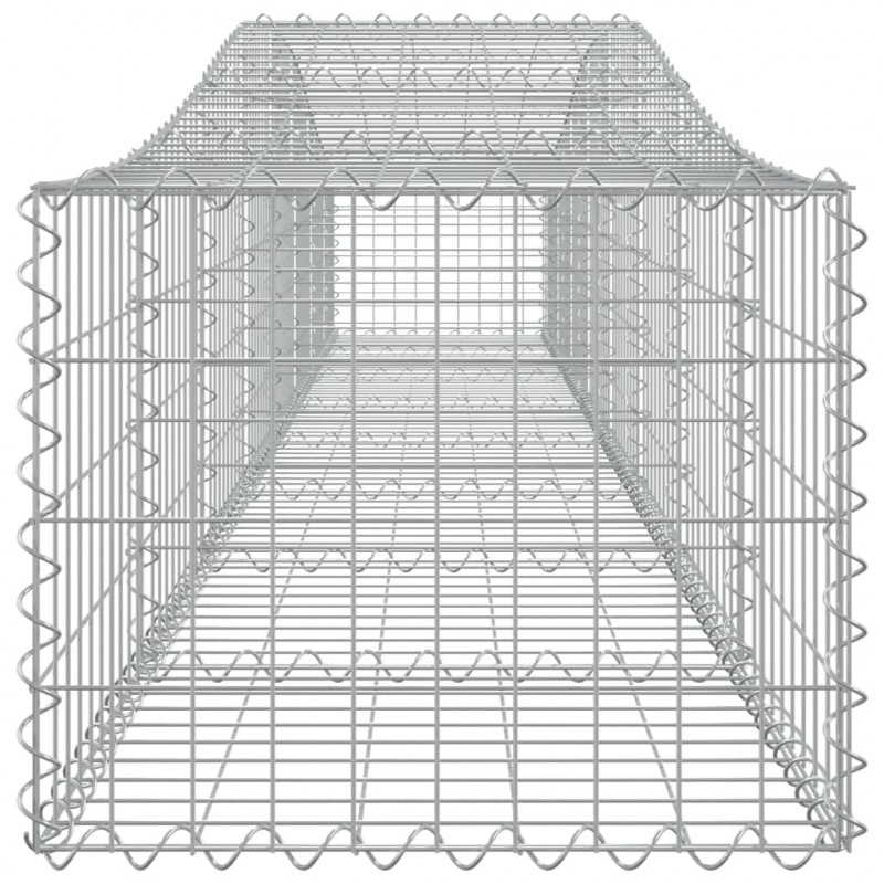 Kosze gabionowe, 10 szt, 400x50x40/60 cm, galwanizowane żelazo