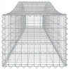Kosze gabionowe, 10 szt, 400x50x40/60 cm, galwanizowane żelazo
