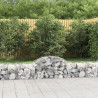 Kosze gabionowe, 7 szt, 200x50x40/60 cm, galwanizowane żelazo