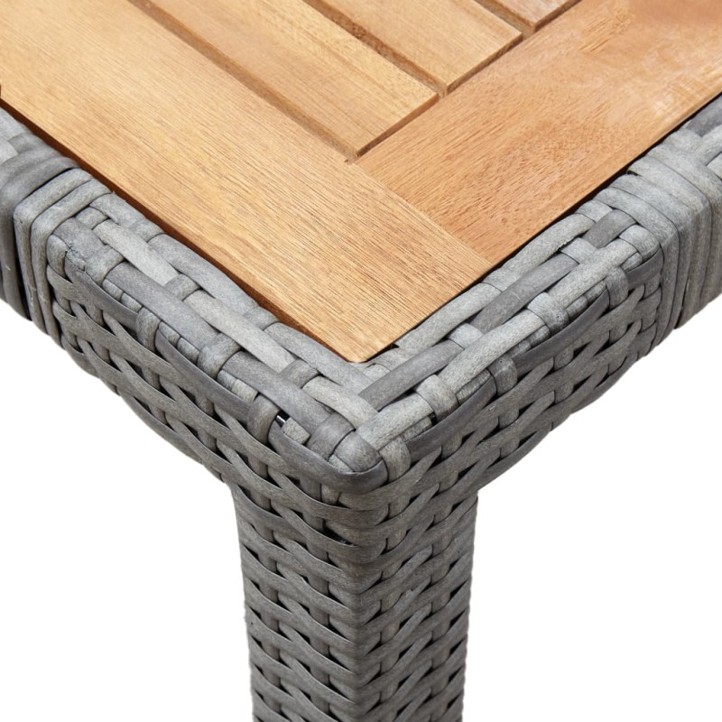 5-cz. zestaw mebli ogrodowych z poduszkami, rattan PE, szary