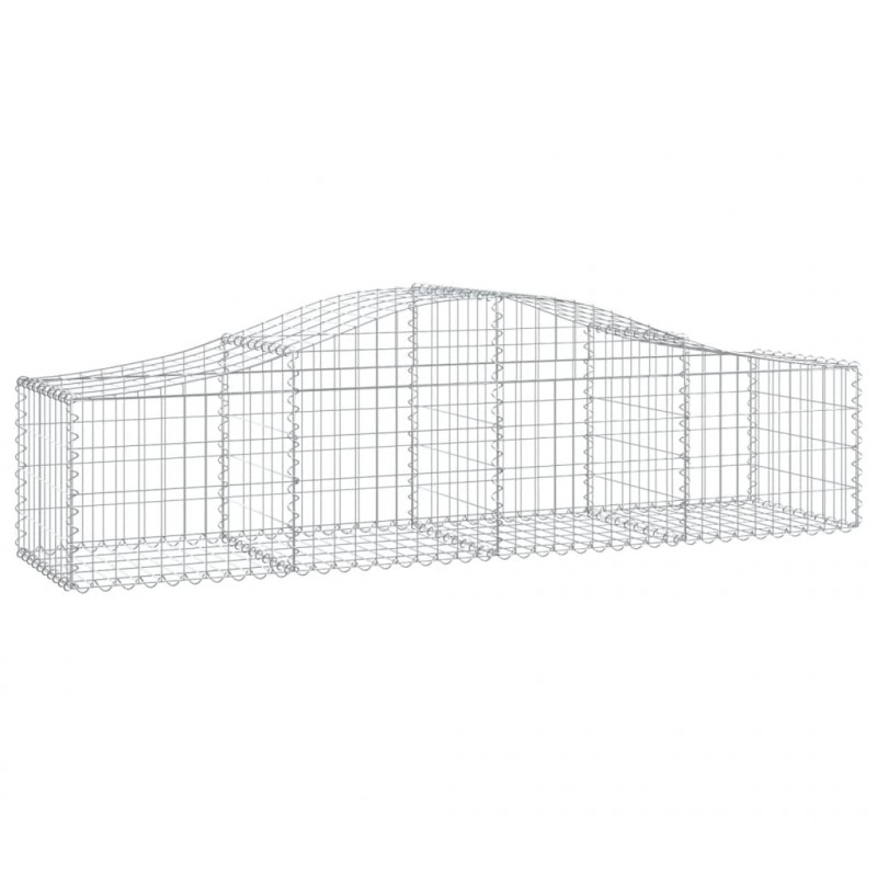 Kosze gabionowe, 15 szt, 200x50x40/60 cm, galwanizowane żelazo