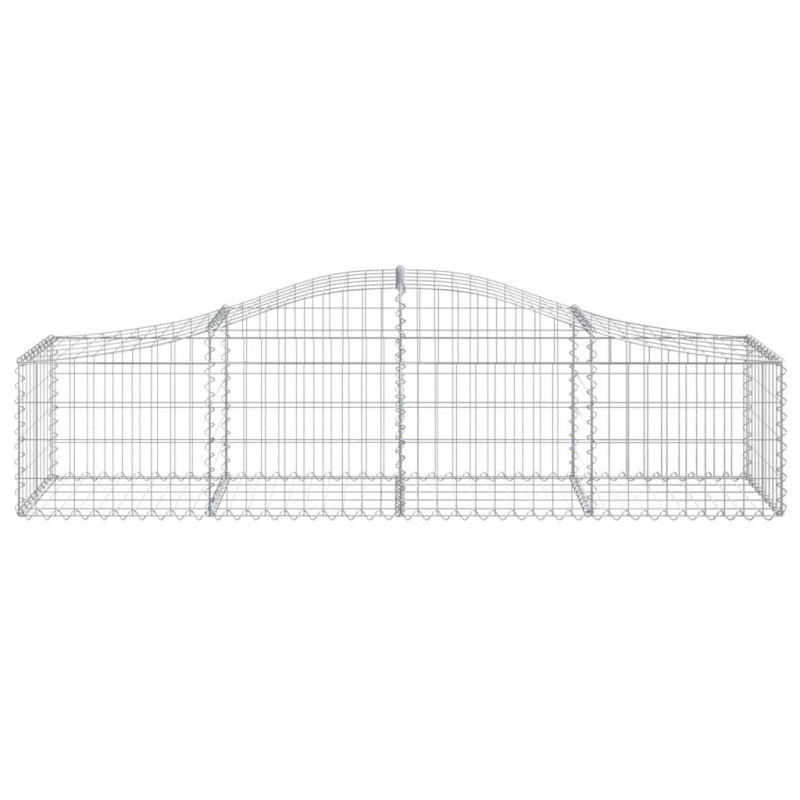 Kosze gabionowe, 15 szt, 200x50x40/60 cm, galwanizowane żelazo