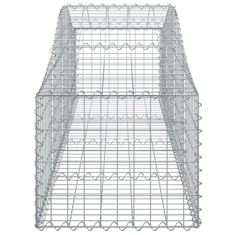 Kosze gabionowe, 15 szt, 200x50x40/60 cm, galwanizowane żelazo