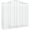 Kosze gabionowe, 8 szt, 200x50x180/200 cm, galwanizowane żelazo