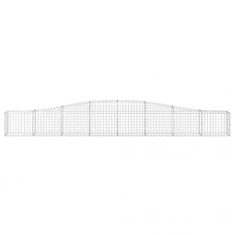 Kosze gabionowe, 8 szt, 400x30x40/60 cm, galwanizowane żelazo