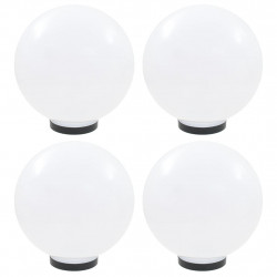 Lampy ogrodowe LED, 4 szt., kuliste, 30 cm, PMMA