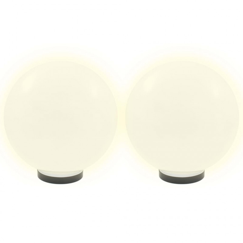 Lampy ogrodowe LED, 4 szt., kuliste, 30 cm, PMMA