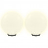 Lampy ogrodowe LED, 4 szt., kuliste, 30 cm, PMMA