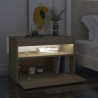 Szafka nocna z LED, 2 szt., dąb sonoma, 60x35x40 cm
