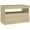 Szafka nocna z LED, 2 szt., dąb sonoma, 60x35x40 cm