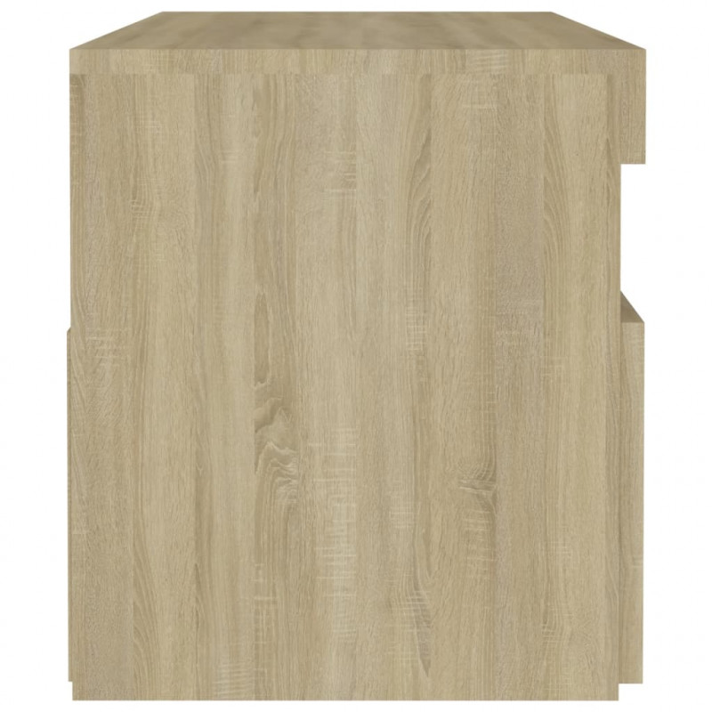 Szafka nocna z LED, 2 szt., dąb sonoma, 60x35x40 cm