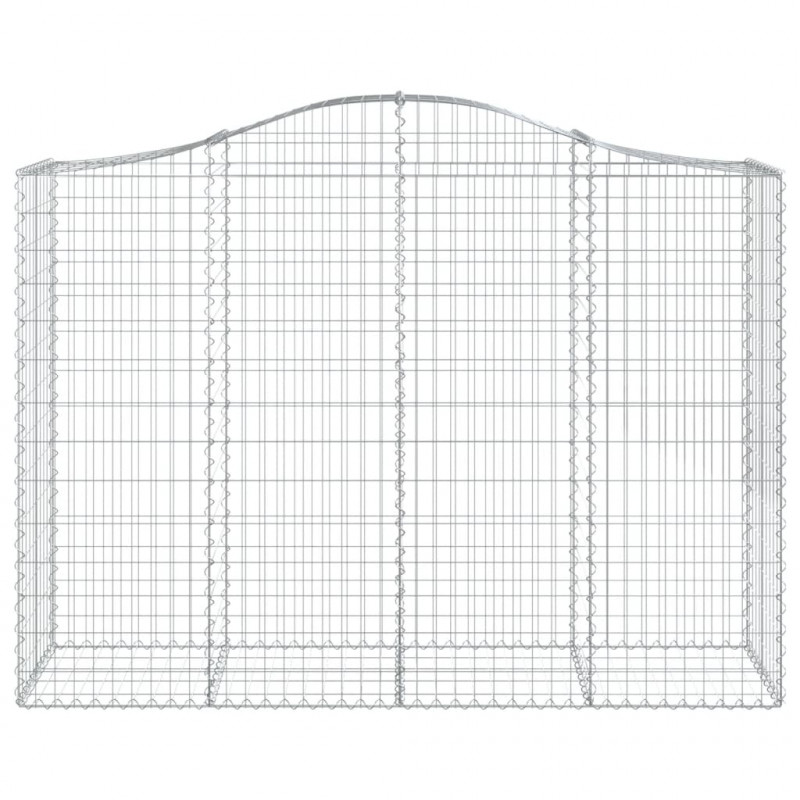 Kosze gabionowe, 14 szt, 200x50x140/160cm, galwanizowane żelazo