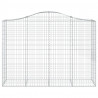 Kosze gabionowe, 14 szt, 200x50x140/160cm, galwanizowane żelazo
