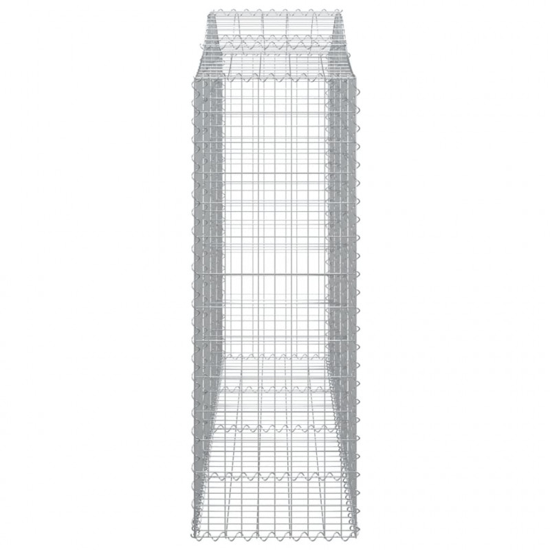 Kosze gabionowe, 14 szt, 200x50x140/160cm, galwanizowane żelazo