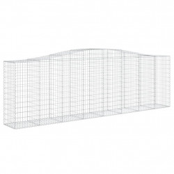 Kosze gabionowe, 15 szt, 400x50x120/140cm, galwanizowane żelazo
