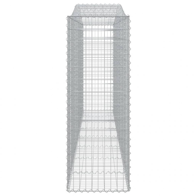 Kosze gabionowe, 10 szt, 400x50x140/160cm, galwanizowane żelazo