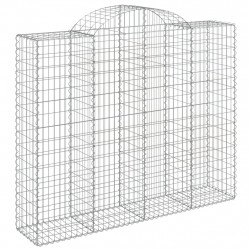 Kosze gabionowe, 5 szt, 200x50x160/180 cm, galwanizowane żelazo