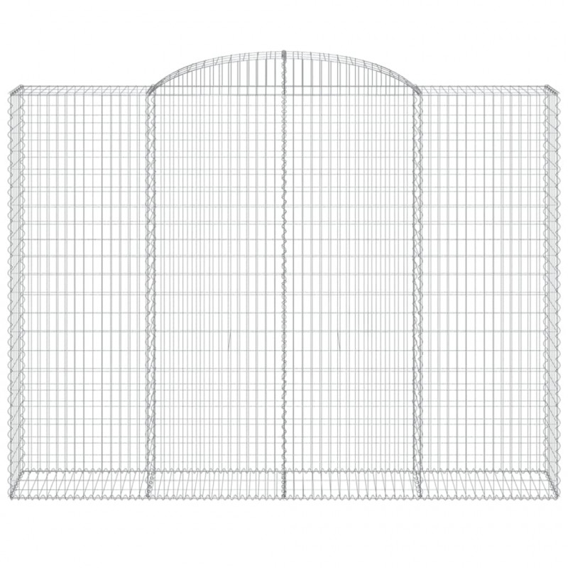 Kosze gabionowe, 2 szt, 300x50x220/240 cm, galwanizowane żelazo
