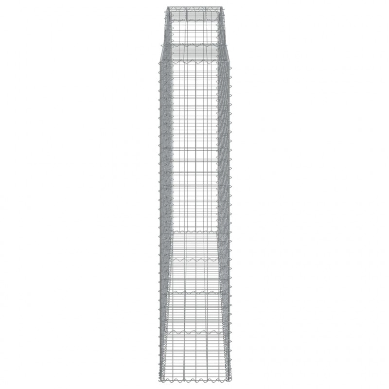 Kosze gabionowe, 2 szt, 300x50x220/240 cm, galwanizowane żelazo