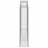 Kosze gabionowe, 2 szt, 300x50x220/240 cm, galwanizowane żelazo