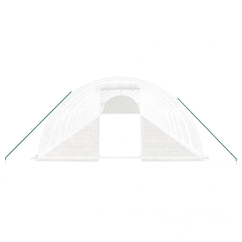 Szklarnia ze stalową ramą, biała, 88 m², 22x4x2 m