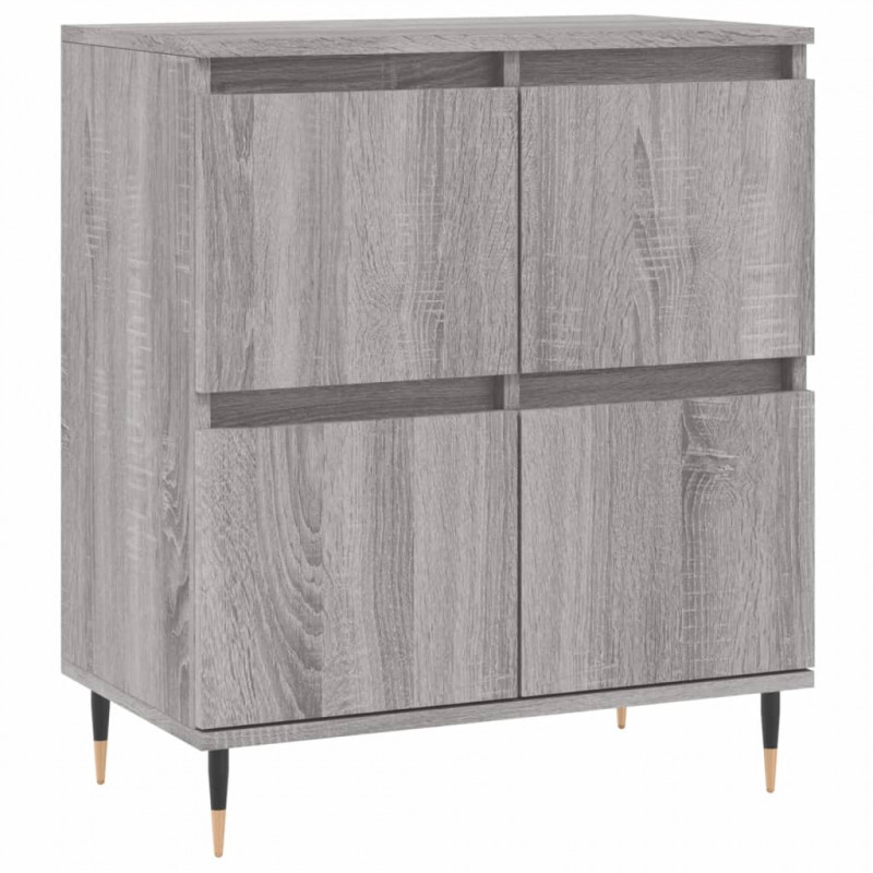 Szafki, 3 szt., szary dąb sonoma, materiał drewnopochodny