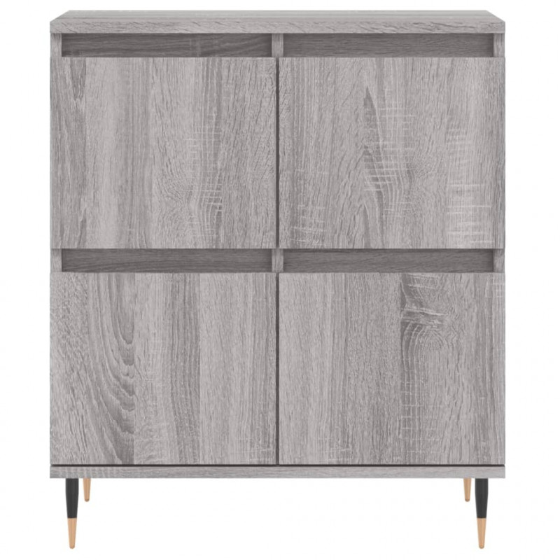 Szafki, 3 szt., szary dąb sonoma, materiał drewnopochodny