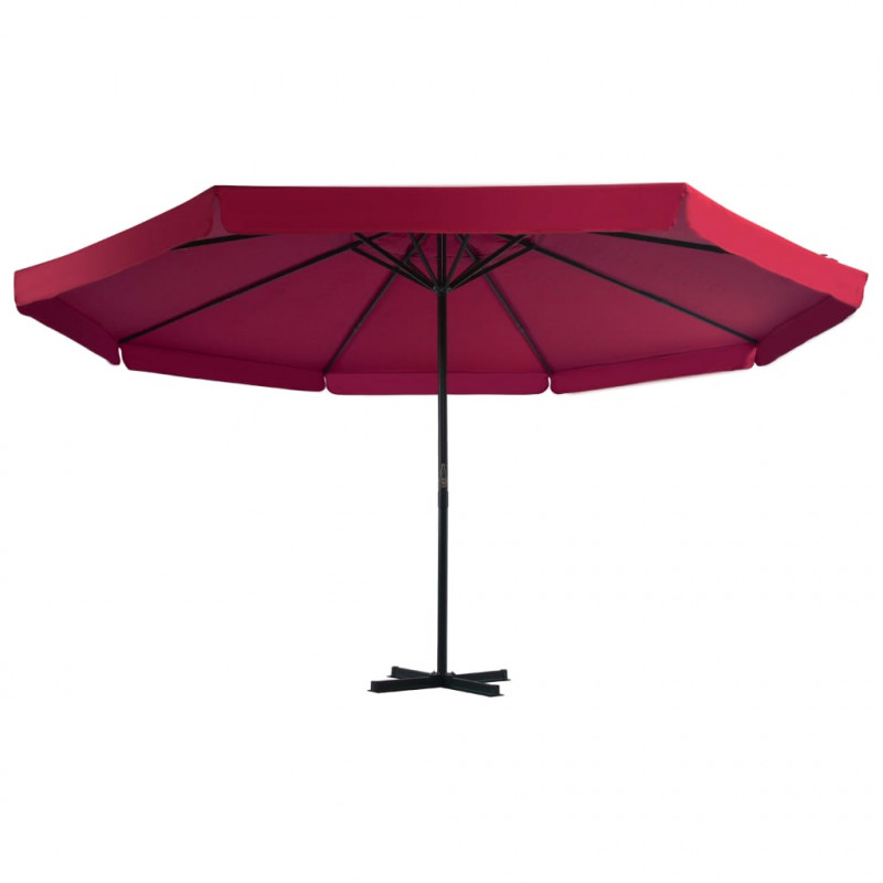 Parasol ogrodowy z przenośną podstawą, czerwony