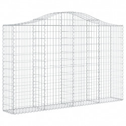 Kosze gabionowe, 13 szt, 200x30x120/140cm, galwanizowane żelazo