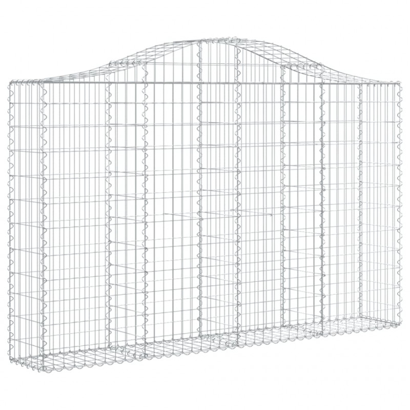 Kosze gabionowe, 13 szt, 200x30x120/140cm, galwanizowane żelazo