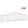 Kosze gabionowe, 20 szt, 200x50x40/60 cm, galwanizowane żelazo