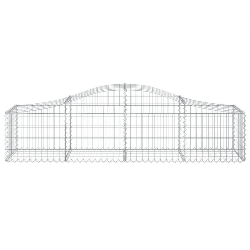 Kosze gabionowe, 20 szt, 200x50x40/60 cm, galwanizowane żelazo