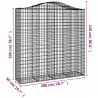 Kosze gabionowe, 2 szt, 200x50x200/220cm, galwanizowane żelazo