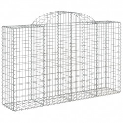 Kosze gabionowe, 11 szt, 200x50x120/140cm, galwanizowane żelazo