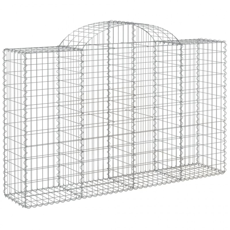 Kosze gabionowe, 11 szt, 200x50x120/140cm, galwanizowane żelazo