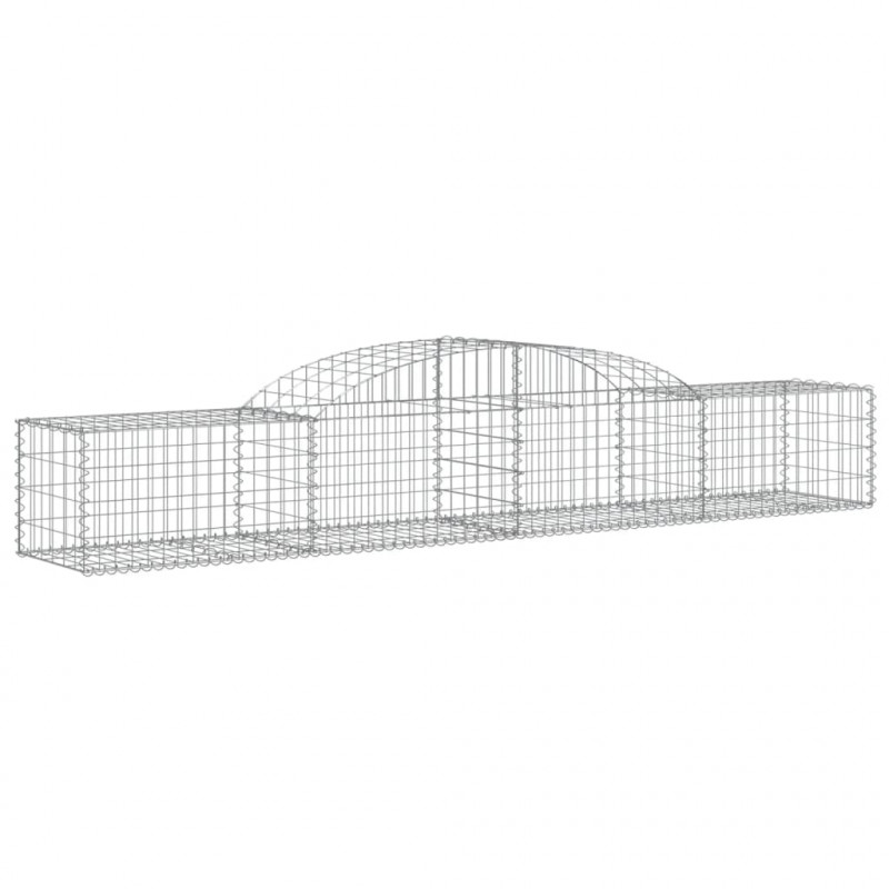 Kosze gabionowe, 10 szt, 300x50x40/60 cm, galwanizowane żelazo